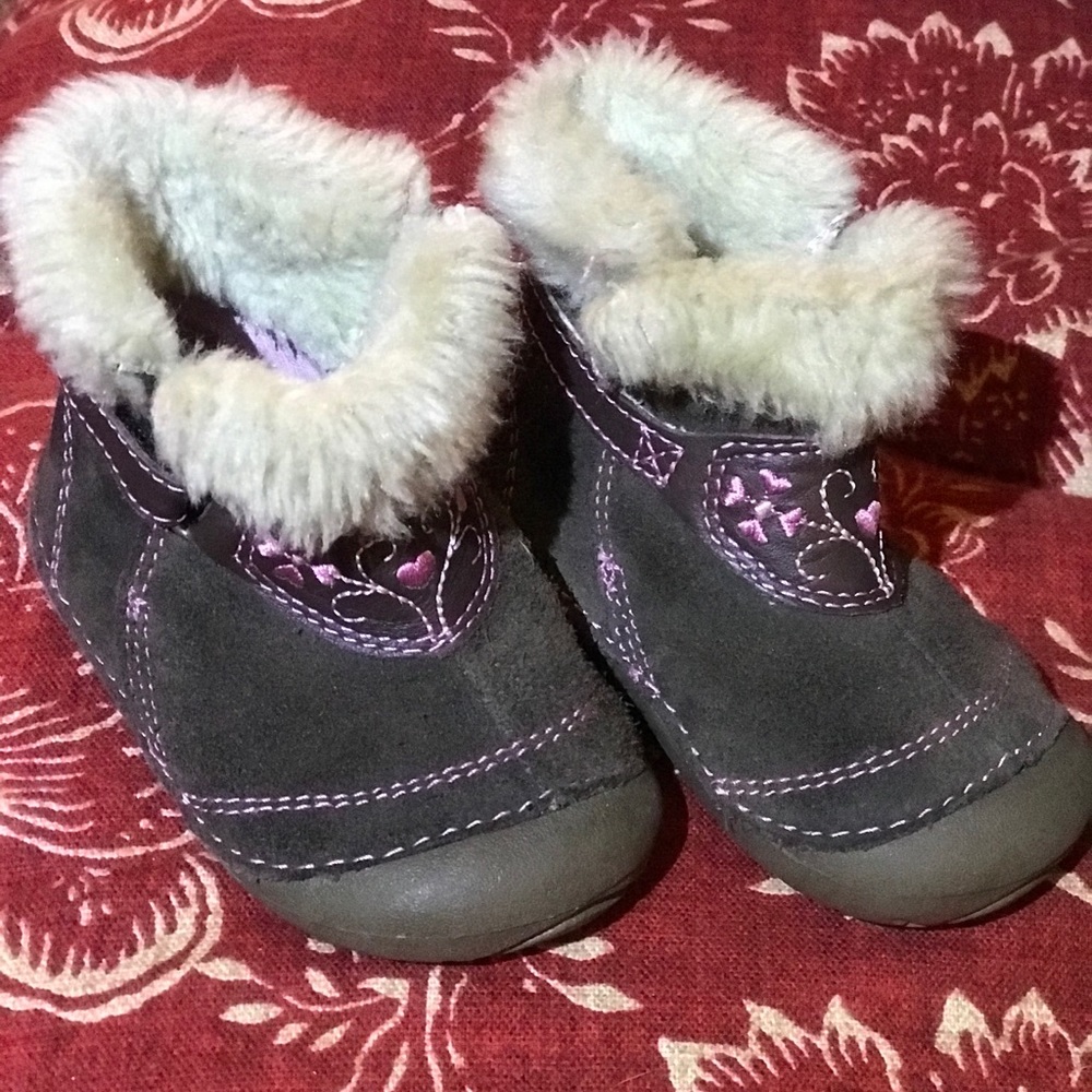 Stride Rite Brown Baby Girl Boots Size 3